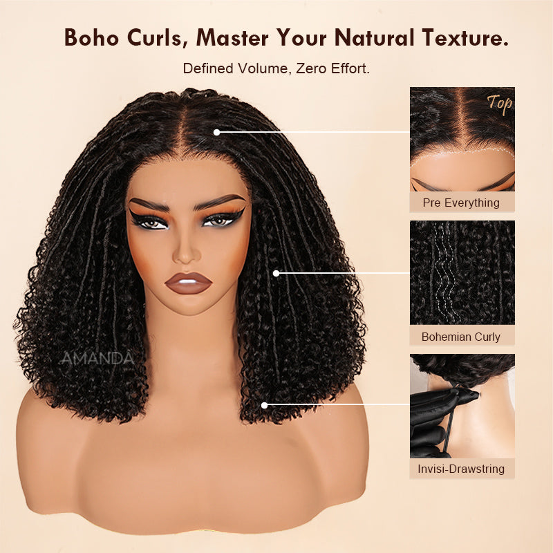 Pelucas de cabello humano con ondas corporales, sin pegamento, con encaje frontal transparente y resaltado rubio mezclado marrón para mujeres - Amanda Hair 