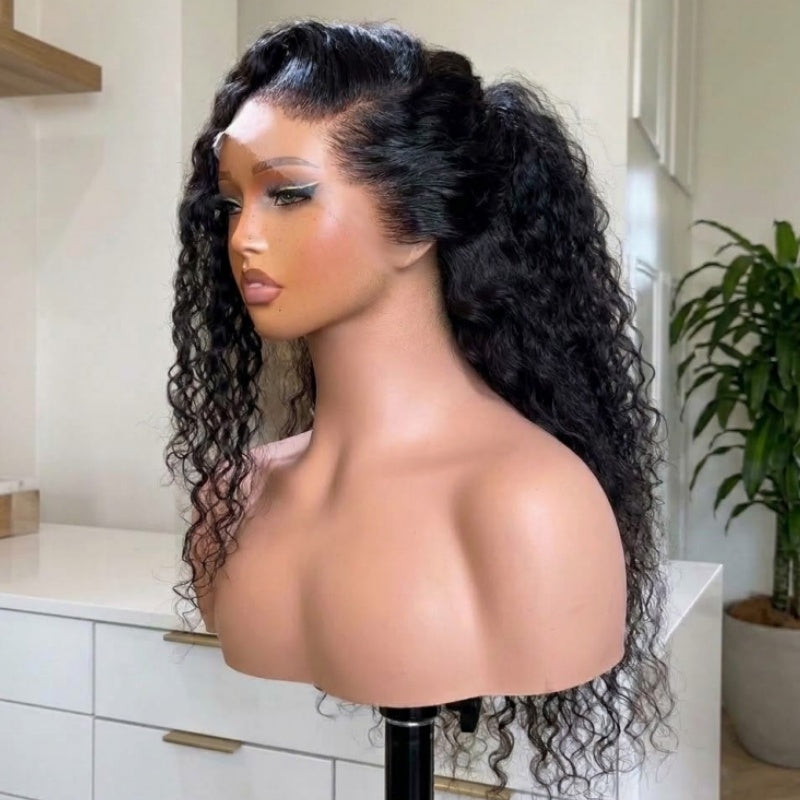 Cheveux longs bouclés 13*4 HD dentelle frontale perruque épais cheveux bouclés sans colle perruques-Amanda cheveux