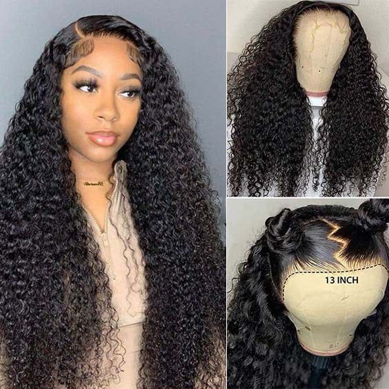 Flash Sale High Quality High Density 4x4 Lace Closure Body Wave/Jerry Curly/Straight Wigs Natural Color-Amanda Hair