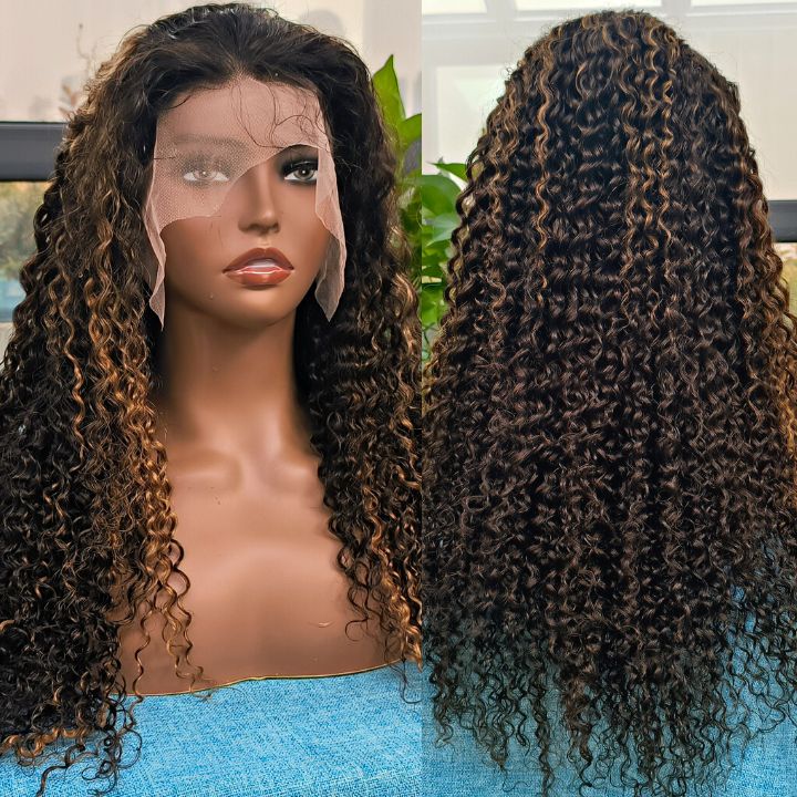 Cheveux longs bouclés 13*4 HD dentelle frontale perruque épais cheveux bouclés sans colle perruques-Amanda cheveux