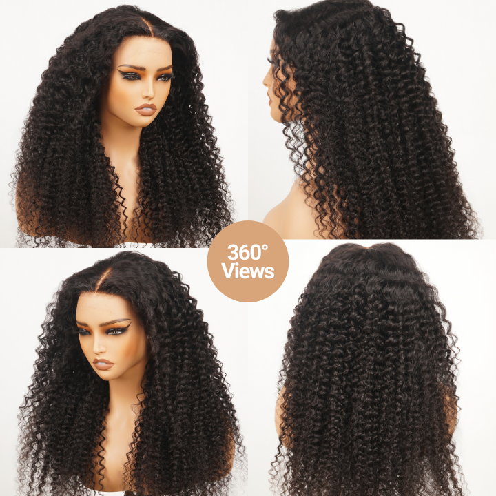 Deep Wave 13 * 4 Transparent HD Lace Frontal Best Glueless Wigs Curly Natural Hair-Amanda Hair 