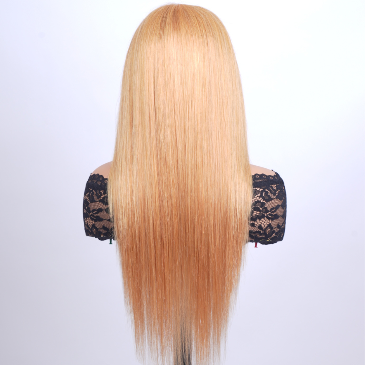 Honey Blonde Body Wave / Layer Straight #27 Color 13*4 Lace Front Human Hair Wigs for Women-Amanda Hair