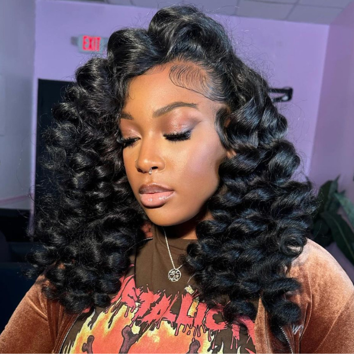 Glueless Loose Wave Clear Transparent Lace Front Wigs For Women-Amanda Hair