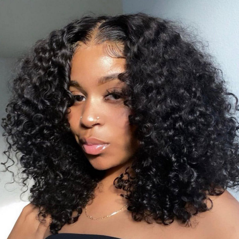 Flash Sale Buy 2 Get 1 Free Upgrade V Part Jerry Curly Glueless Wig Invisi Drawstring Real Scalp Virgin Human Hair