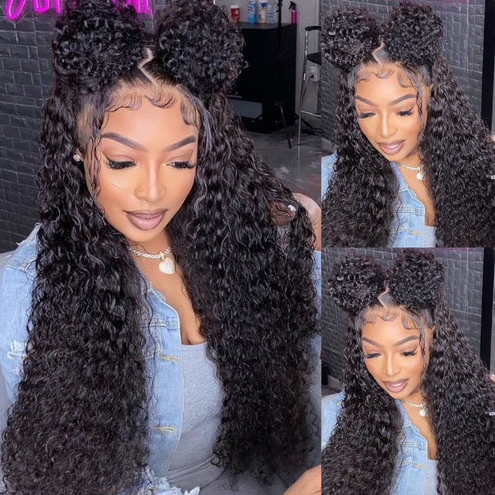 Deep Wave Middle Part Loose Deep Wave Middle Part Lace Front Wig Human Hair 4*4/13*4 Frontal ...