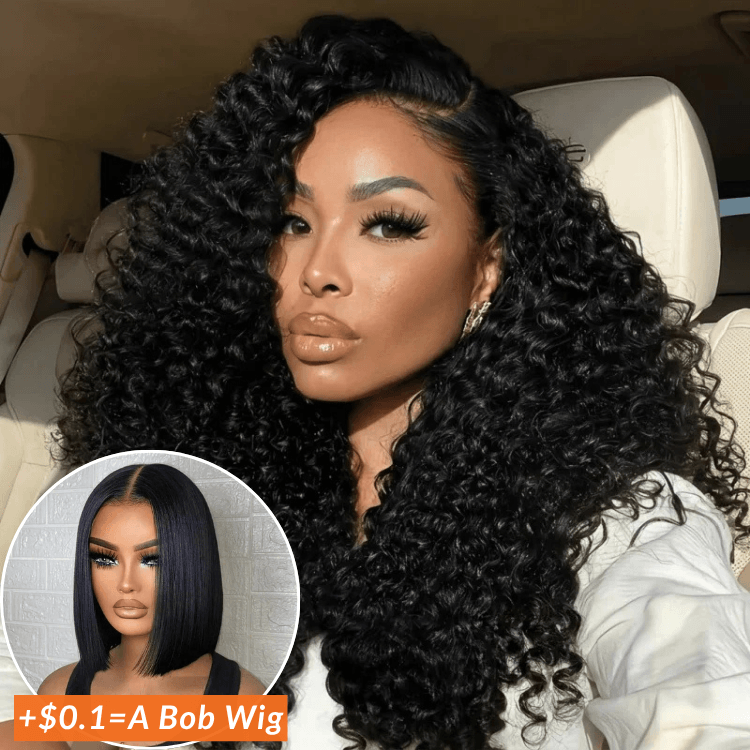 Wow $0.1 Lace Wig | 300% Density C part Loose Deep Curls Wig With Wear & Go Glueless Human Hair Wigs Flash Sale