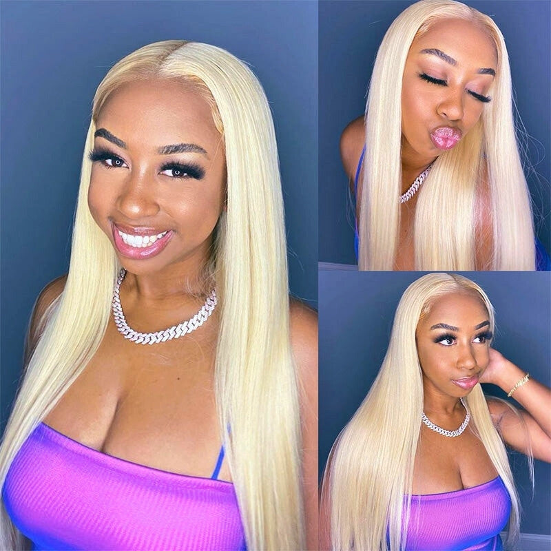613 Stright Blonde 7x5/13x4 Pre Everything Glueless Transparent Lace  Wig Put On And Go Human Hair Wig-Amanda Hair