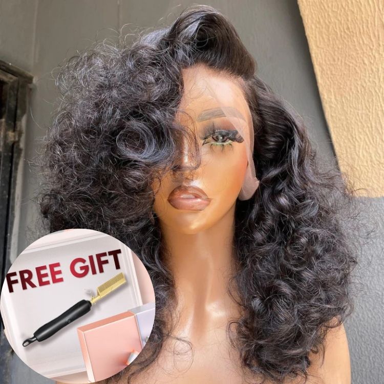 Extra 50% Off | Glueless Loose Wave Natural Human Hair Clear Transparent Lace Front Wand Curly Wig Flash Sale