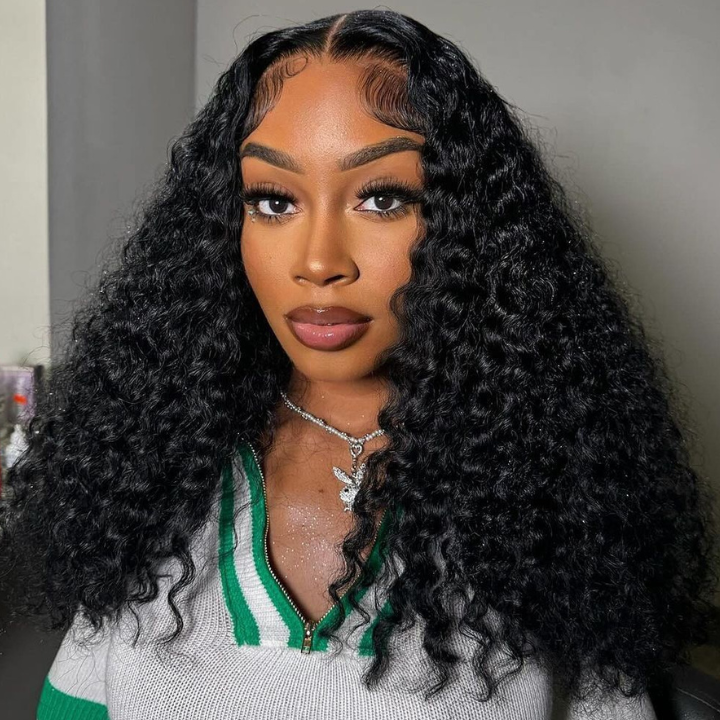 Extra 38% Off Clearance| Glueless Loose Deep Human Hair Clear Transparent Lace Front/Closure Wig