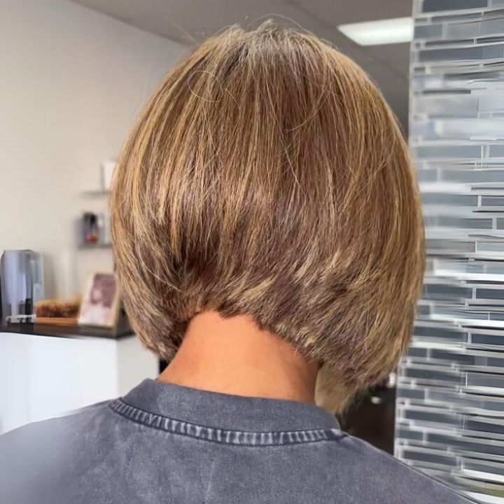 Highlight Golden Mix Brown Stacked Shapes Brazilian Short Bob Straight Glueless Lace Wigs Transparent Lace Frontal Wig Glueless Lace Wigs No Code Needed -Amanda Hair Clearance Flash Sale