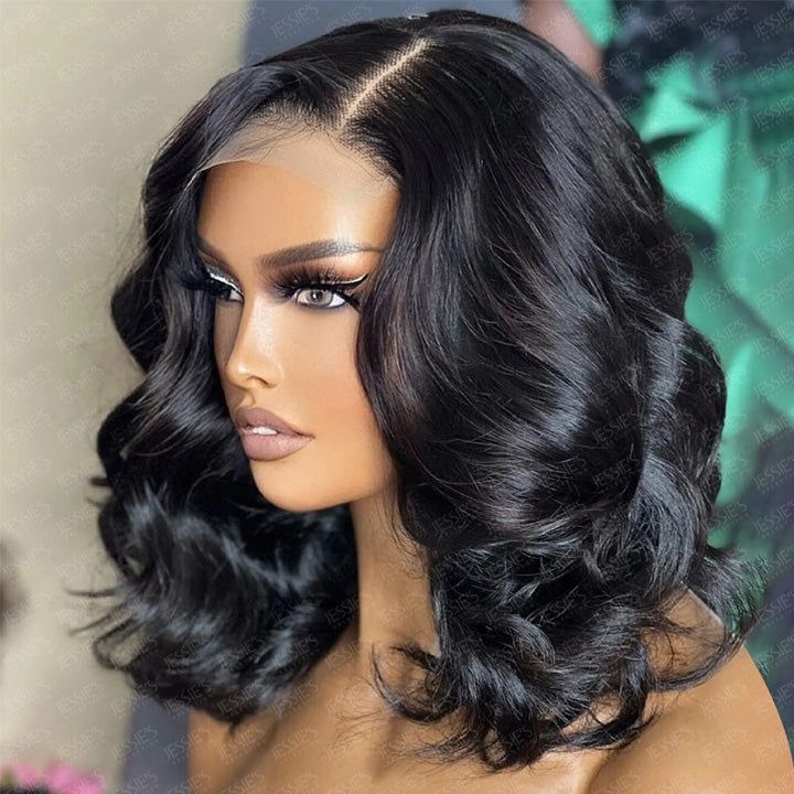 Short Loose Wave 13*4 Lace Front Wavy Bob Wig Flash Sale