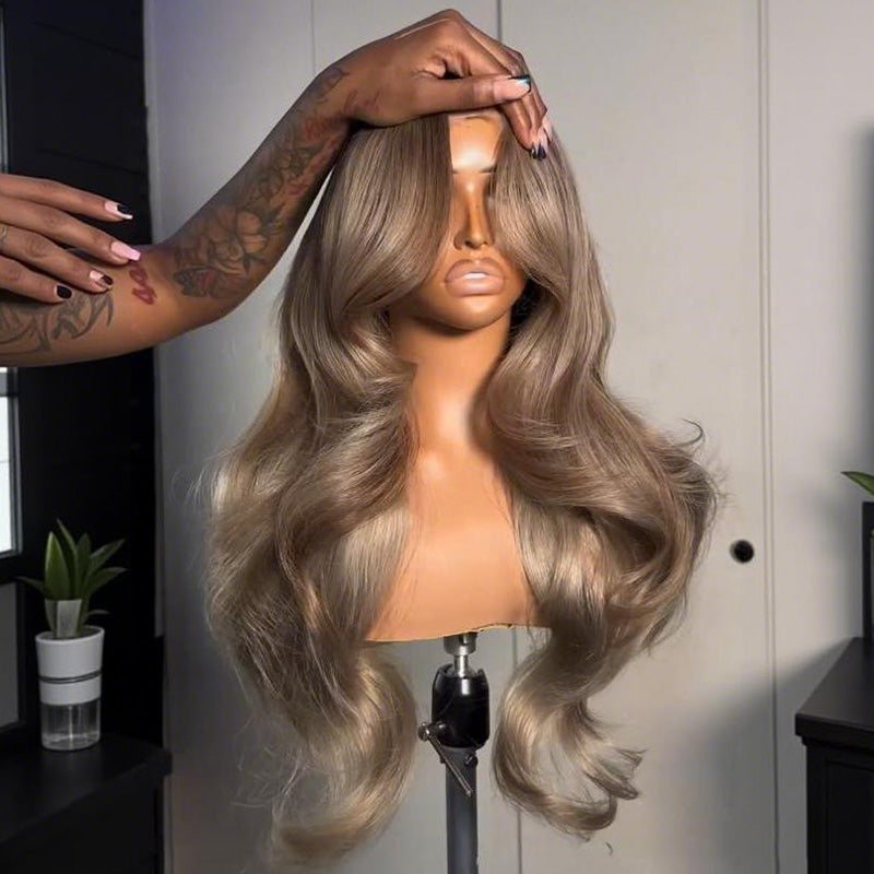 Flash Sale | Blonde Highlight Champagne Color 7x5 HD Transparent Lace 613 Body Wave Human Hair Wigs 200% Density