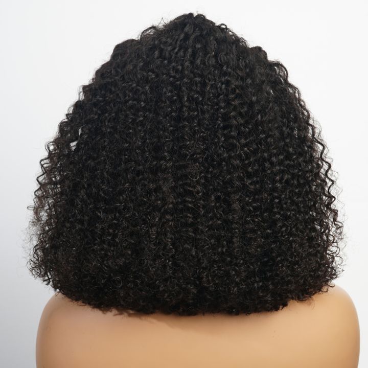 Braided Kinky curly Hair 13x6  Transparent HD Lace Front Wig Glueless Long Wigs Real Human Hair Wigs For Women-Amanda Hair