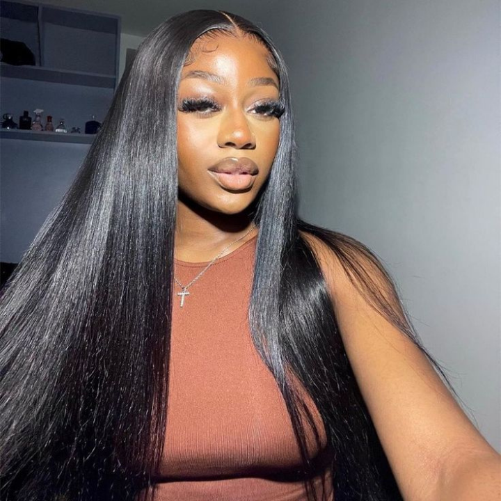 Extra 60% OFF | Long Straight 13x6 HD Transparent Lace Frontal Wig-Flash Sale