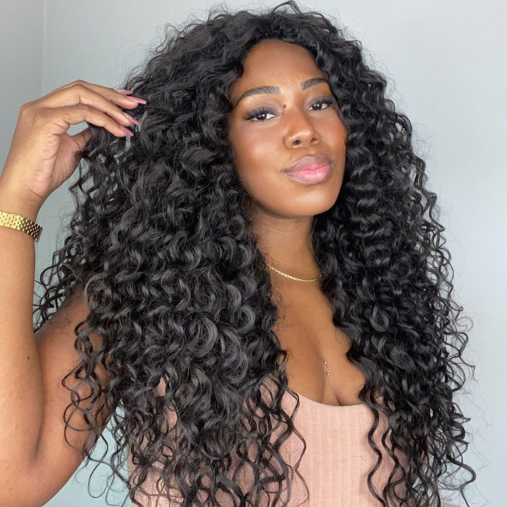 Glueless Clear Transparent Lace Front Loose Deep Wigs For Women-Amanda Hair