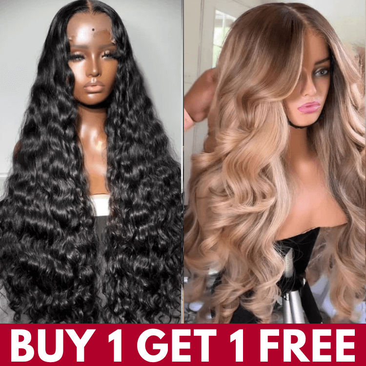 Glueless Loose Wave Wigs Virgin Human Hair 4 * 4/13 * 4 Transparent HD Lace Front Wig Pré-plumé Hairline - Amanda Hair 