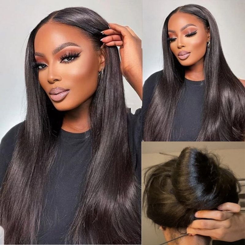 $199=28Inch Straight Hair 7x5 / 13x6 Lace Frontal Glueless Wigs Put On & Go HD Transparent Lace Wig Flash Sale-Amanda Hair