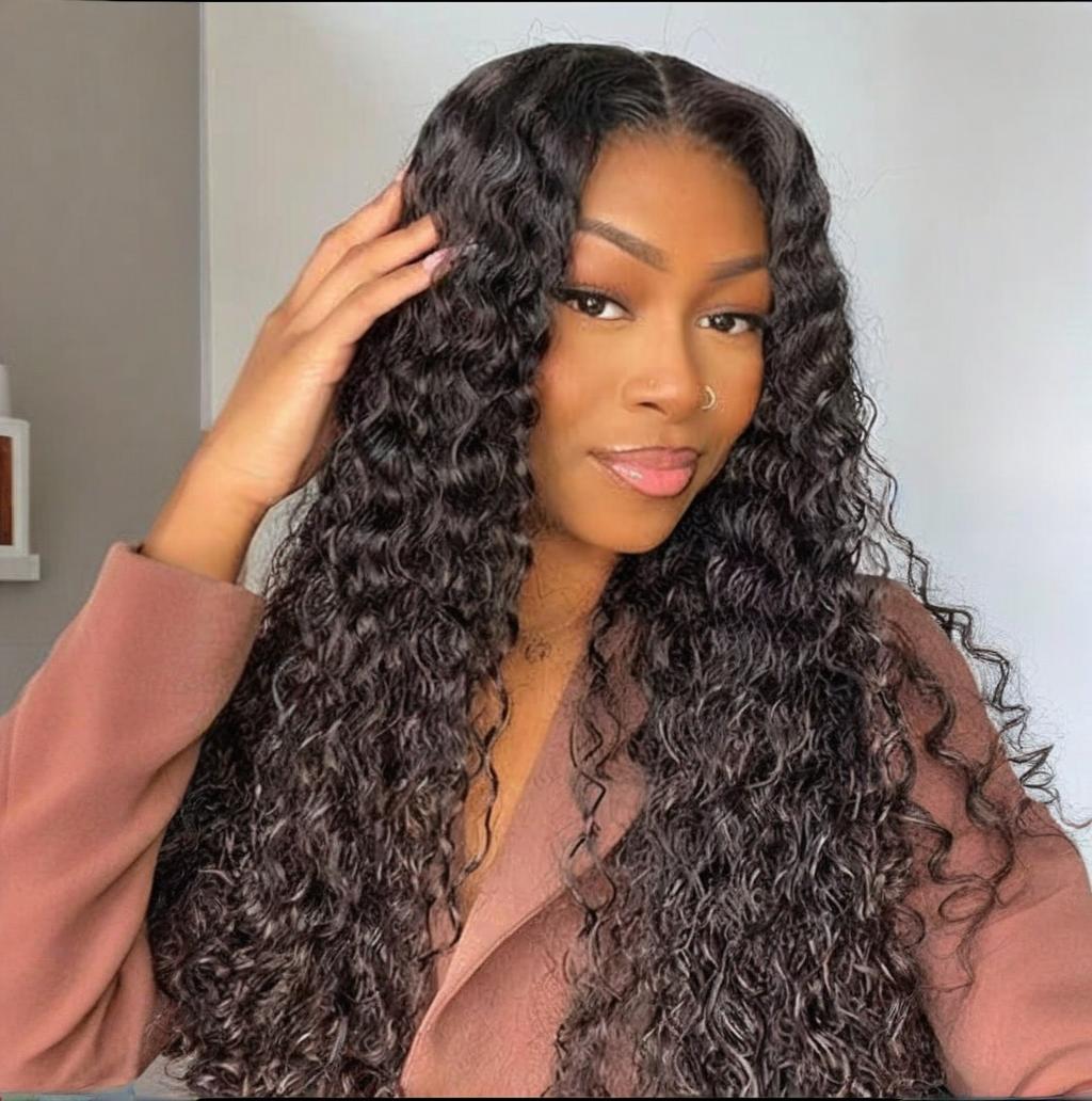 28''=$199 Deep Curly Glueless Wigs 6x4 Lace Closure /13x4 HD Transparent Lace Frontal Wig Human Hair Wig Flash Sale