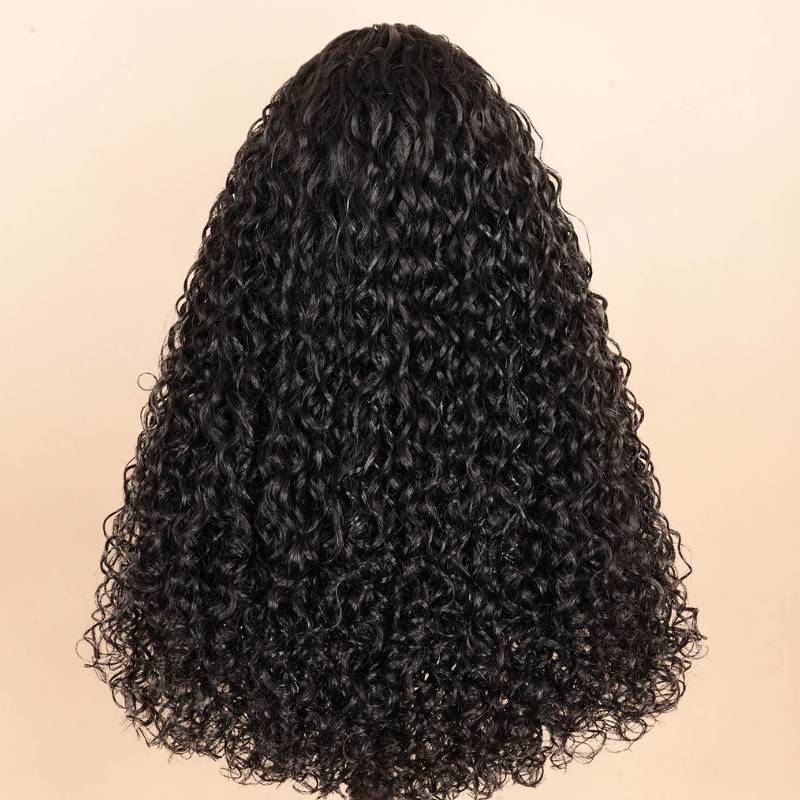 Water Wave Upgrade V Part Wig Human Hair Glueless No Leave Out  Wig Invisible Drawstring Flash Sale- Amanda Hair