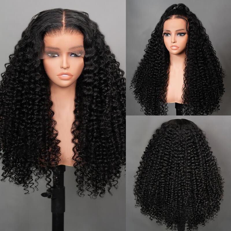 28''=$199 Deep Curly Glueless Wigs 6x4 Lace Closure /13x4 HD Transparent Lace Frontal Wig Human Hair Wig Flash Sale