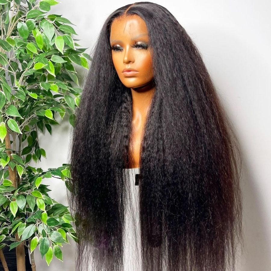 13x4 HD Transparent Lace Front Perruques Kinky Straight 100% Cheveux Vierges Humains Pour Les Femmes -Amanda Hair