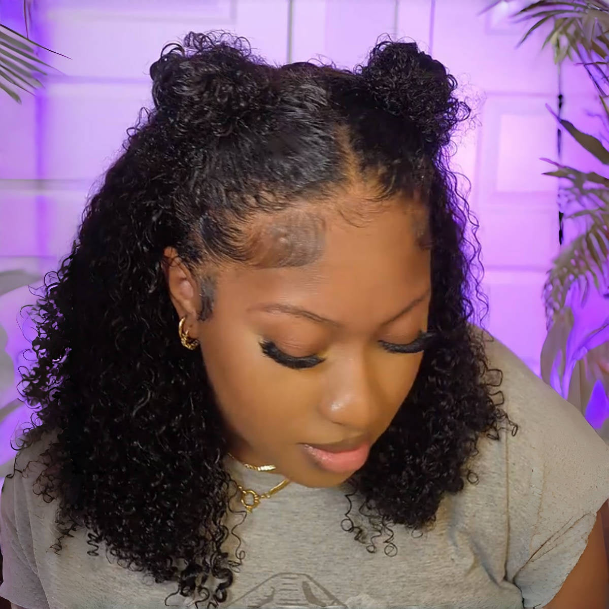 Extra 60% OFF| 3 In 1 Half Wig Afro Curl Wear & Go Drawsting Band No Glue Need Coily Curl Flip Over Wig Beginner Friendly Flash Sale
