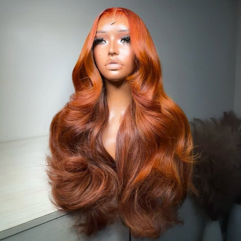 Highlight Ginger Copper Orange Wig Body Wave Pre Everything 7x5/13x4 Lace Beginner Friendly Glueless Wigs-Amanda Hair