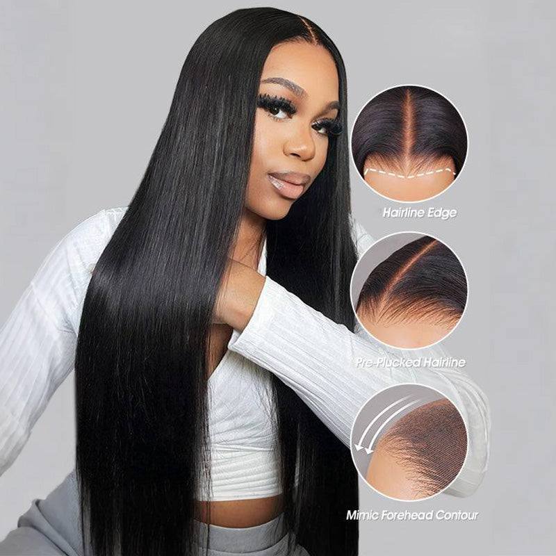$199=28Inch Straight Hair 7x5 / 13x6 Lace Frontal Glueless Wigs Put On & Go HD Transparent Lace Wig Flash Sale-Amanda Hair