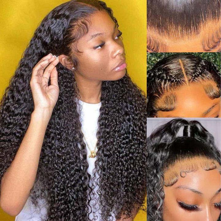 Glueless Long Thick Curly Hair 13x4 HD Lace Frontal Wig-Clearance Flash Sale
