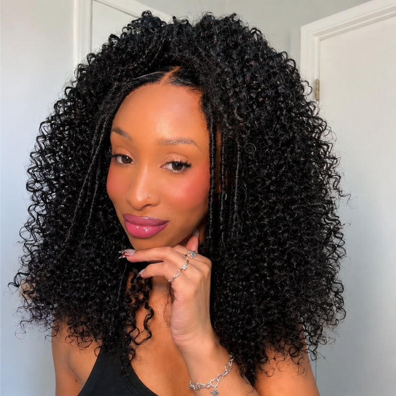 Amanda 20‘’=$139 | Glueless Bohemian Curly HD Transparent Lace Frontal Boho Curly Human Hair Wig Flash Sale