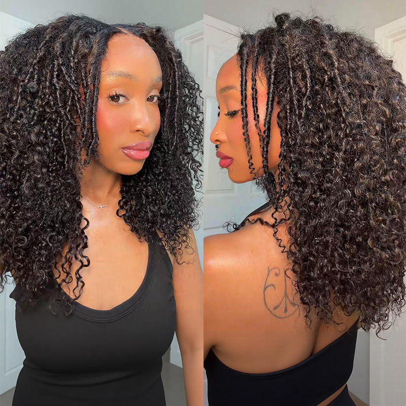 Amanda 20‘’=$139 | Glueless Bohemian Curly HD Transparent Lace Frontal Boho Curly Human Hair Wig Flash Sale