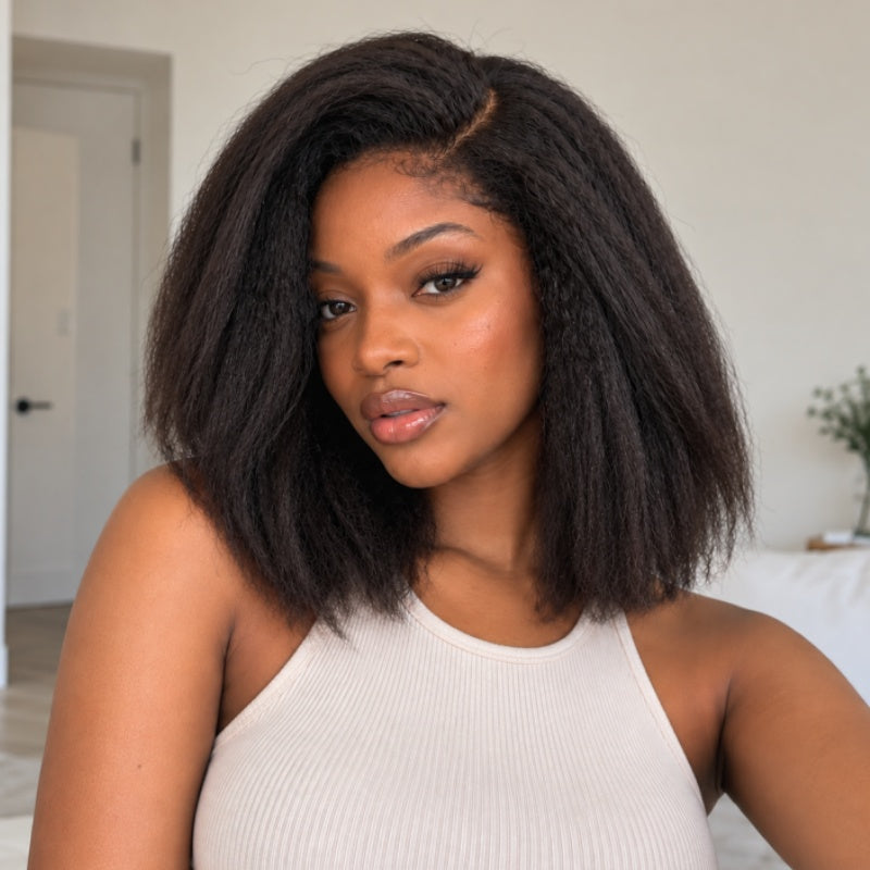 Amanda Hair 7×5 Lace Kinky Straight Bob Glueless Human Hair Wig