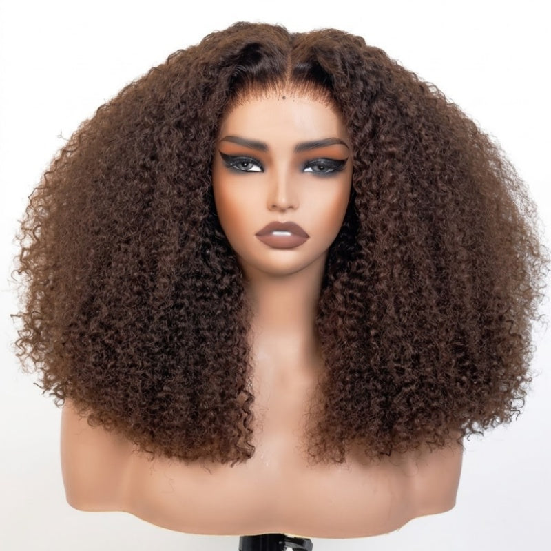 Amanda Ombre Brown Double Drawn 7x5/13×6 HD Glueless Lace Kinky Curly Wig