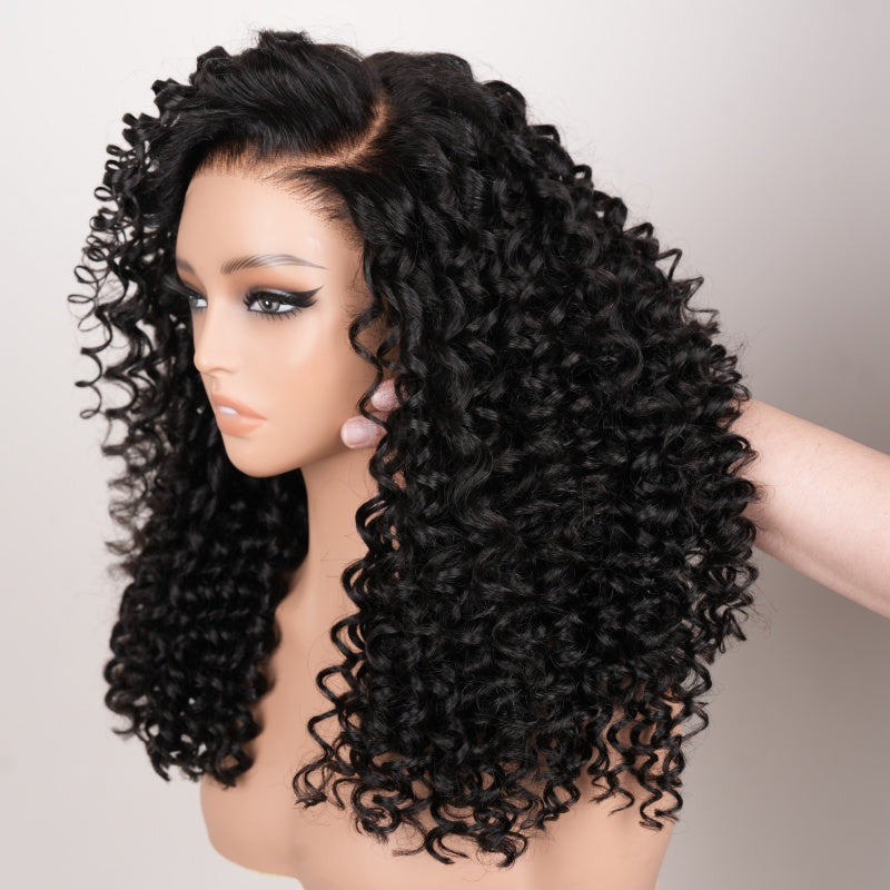 Pelucas de onda suelta sin cola Cabello humano virgen 4 * 4/13 * 4 Peluca frontal de encaje HD transparente Línea de cabello prearrancada - Amanda Hair 