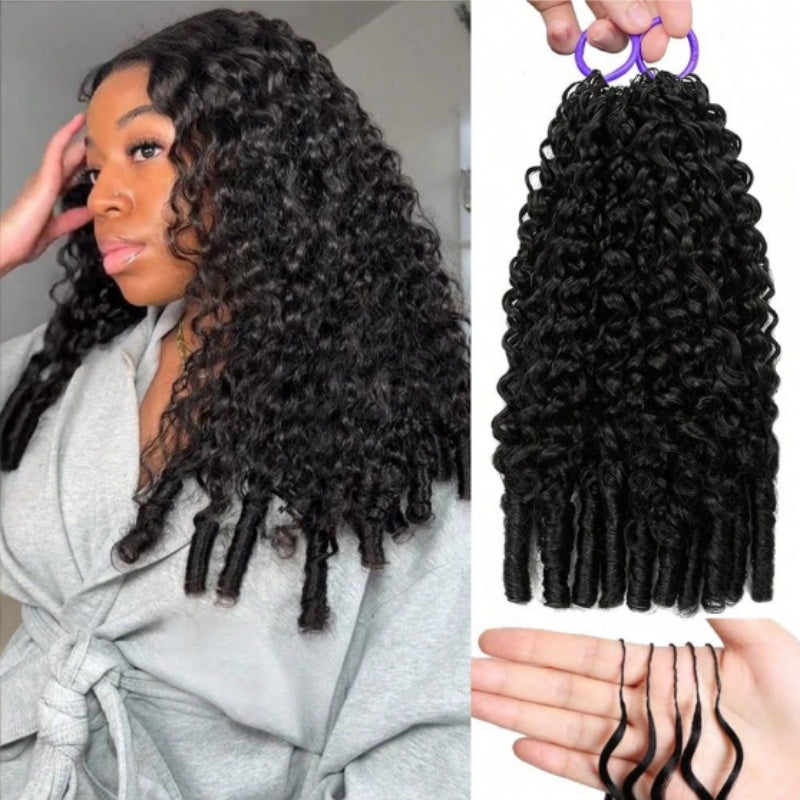 Burmese Curly Feather Crochet Human Hair for Miracle Knots Boho Braids
