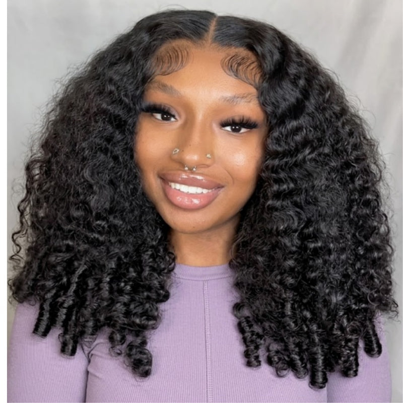 Amanda 300% Density 13x6 HD Lace Double Drawn Burmese Curly Glueless Wig
