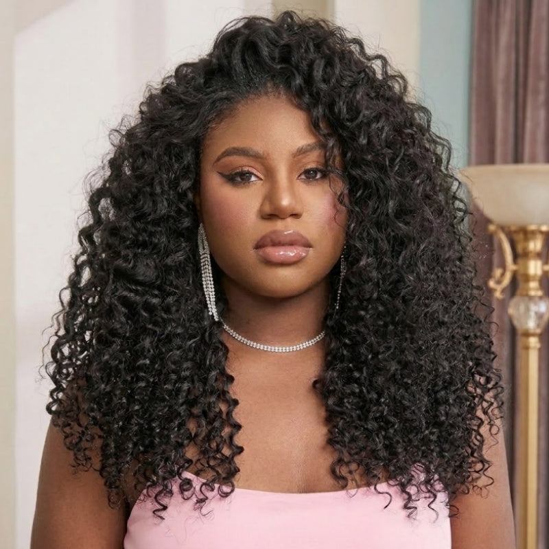 24H Shipping | Amanda Hair Wear & Go Double Drawn 250% Density Bouncy Curly 7×5 Glueless Lace Wig- Flash Sale