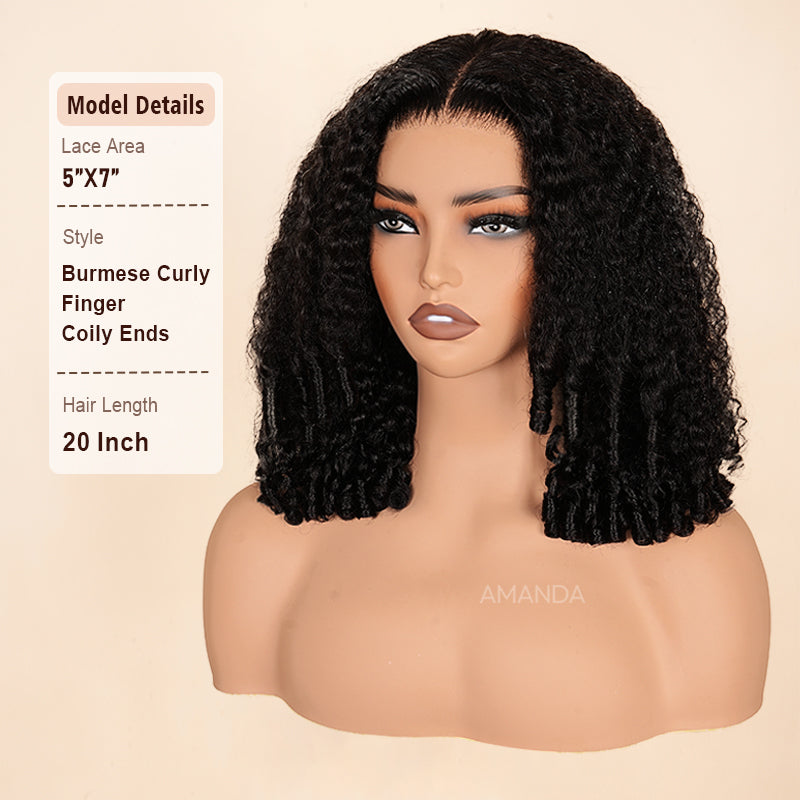 Luxury Burmese Curly 7x5 Glueless HD Lace Put On and Go Affordable Human Hair Wig Flash Sale