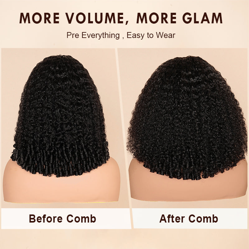 Luxury Burmese Curly 7x5 Glueless HD Lace Put On and Go Affordable Human Hair Wig Flash Sale