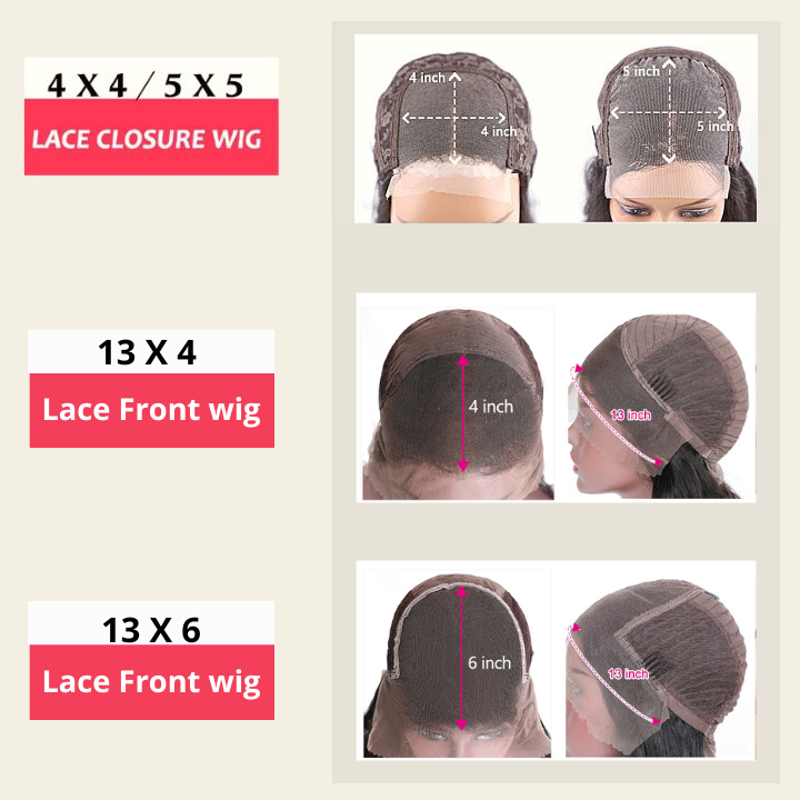 Mettez en surbrillance Golden Brown Body Wave 13x4 Lace Front / 4 * 4 Lace Closure Wigs Skunk Stripe Ombre Color Lace Wigs-Amanda Hair