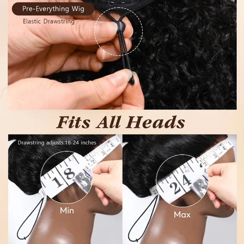 Yaki Loose Wave 7x5 / 13x6 Lace Front Wig Glueless 200% Density Human Hair Pre Everthing - Amanda Hair