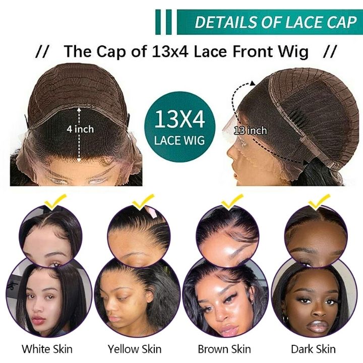 Colorful Body Wave Lace Frontal/Closure Transaparent Wigs Transparent HD Lace Wigs Pre-plucked with Baby Hair