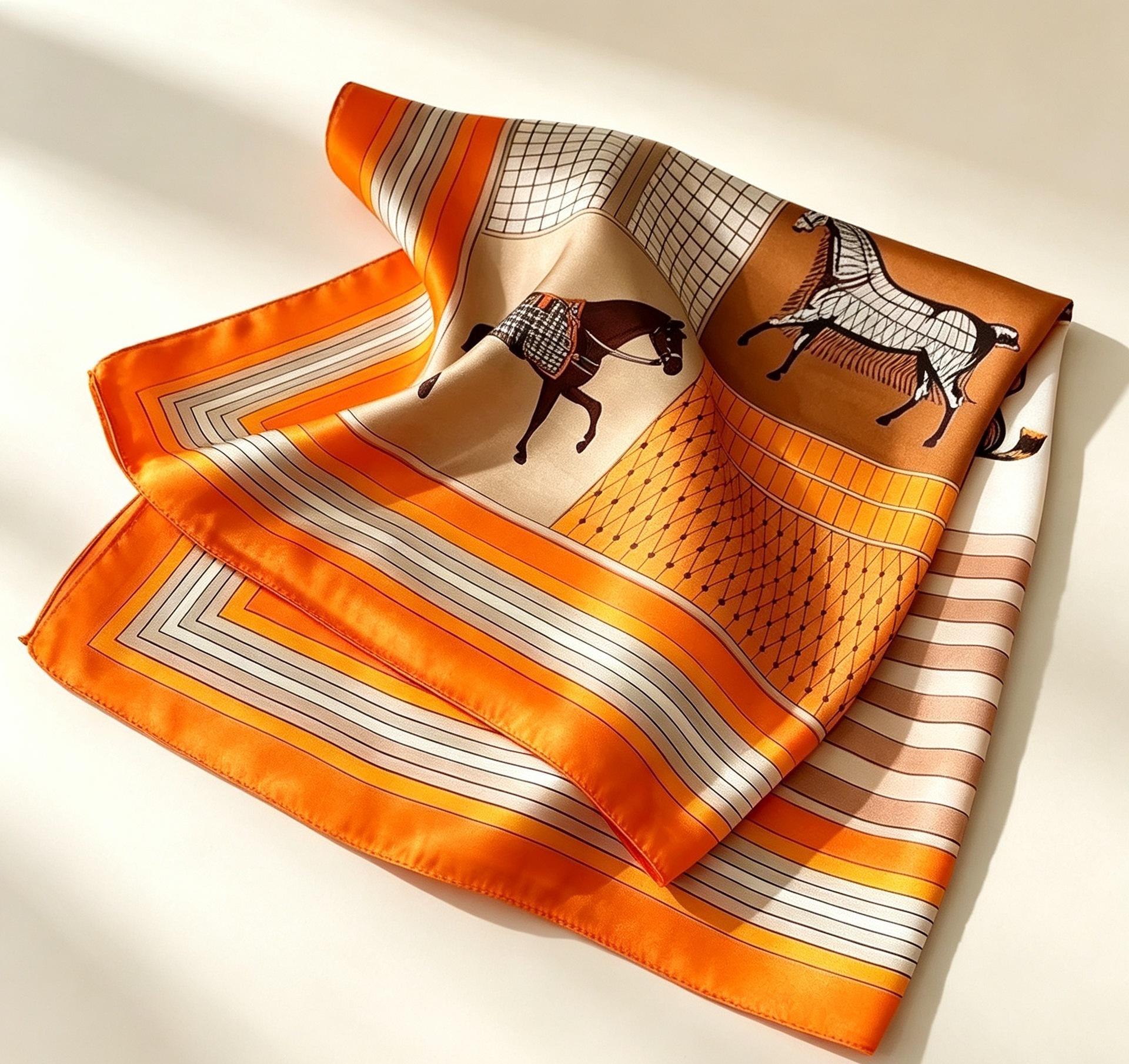Free Gift Fashion Silk Square Scarf for Women ▏Head Scarf, Neck & Bag Decoration( Not valid if purchased separately)