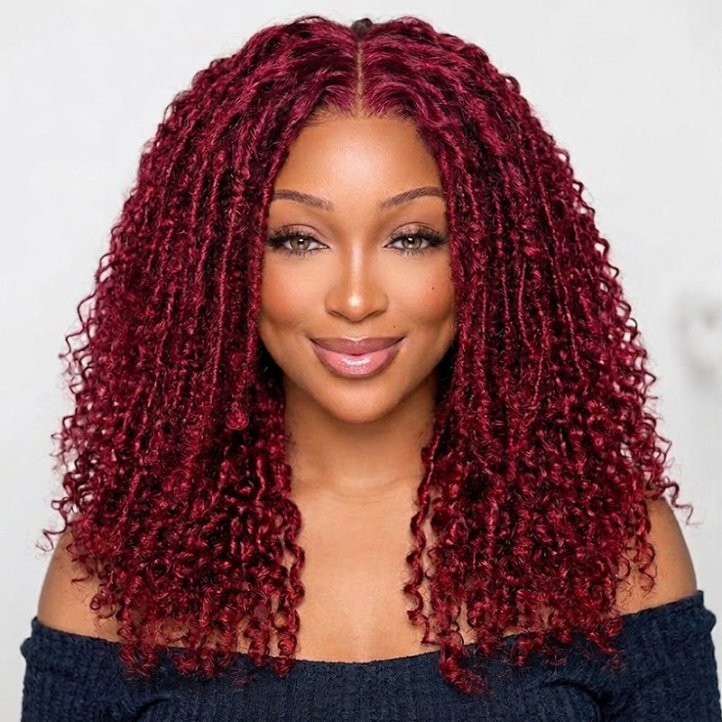 20‘’=$139 | Glueless Bohemian Curly HD Transparent Lace Frontal Boho Curly Human Hair Wig Flash Sale
