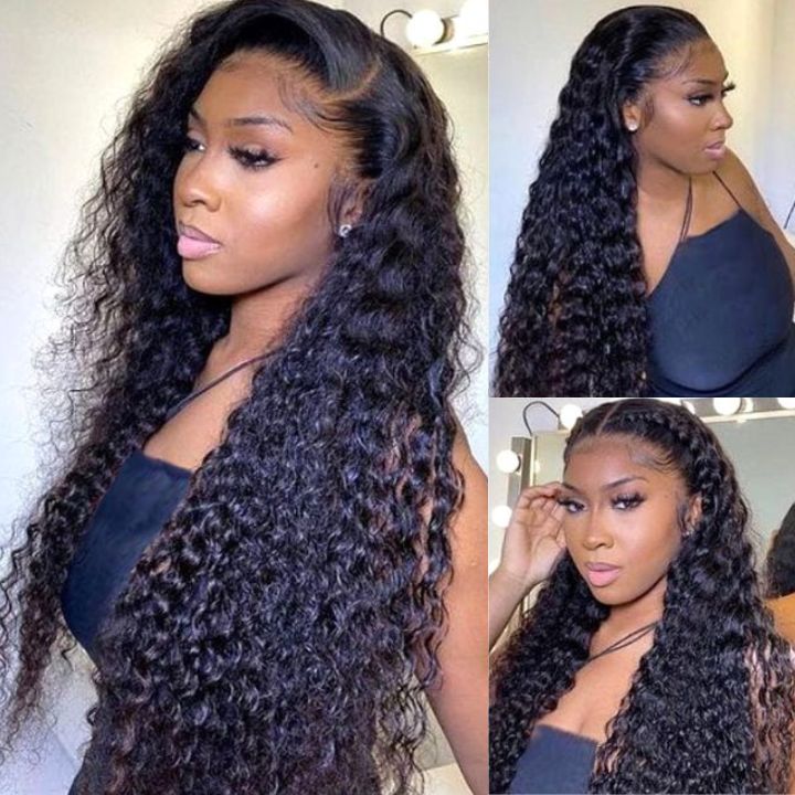 Weekend Flash Sale Long Curly Hair 13*4 HD Lace Frontal Wig Thick Curly Hair Glueless Wigs-Amanda Hair