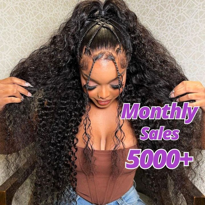 Glueless Wear Go Thick Long Curly Hair 13*4 Clear Lace Frontal Wig Clearance Flash Sale -Amanda Hair