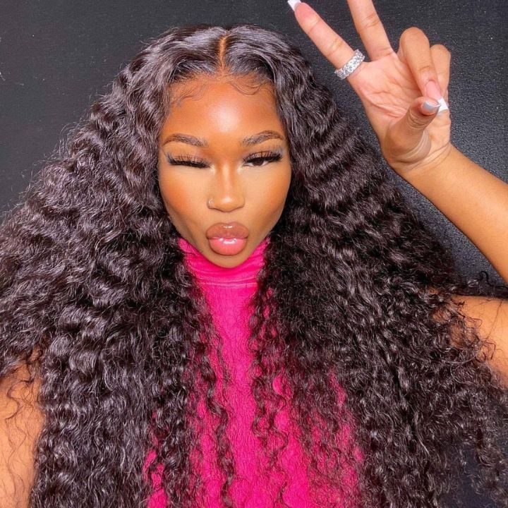 Extra 60% OFF | Flash SaleLong Curly Hair 13*4 HD Lace Frontal Wig Thick Curly Hair Glueless Wigs Stock Limited -Amanda Hair