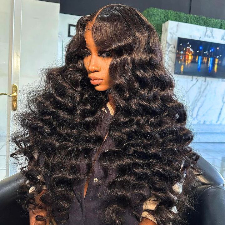 Long Loose Deep Wave 13x6 Undetectable Transparent Lace Best Human Hair Glueless Wigs Online - Amanda Hair