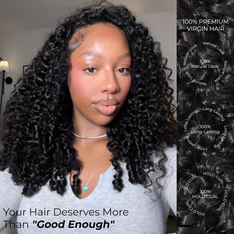 3-in-1 Put On & Go Half Wigs | Glueless Invisible Drawstring Beginner Friendly