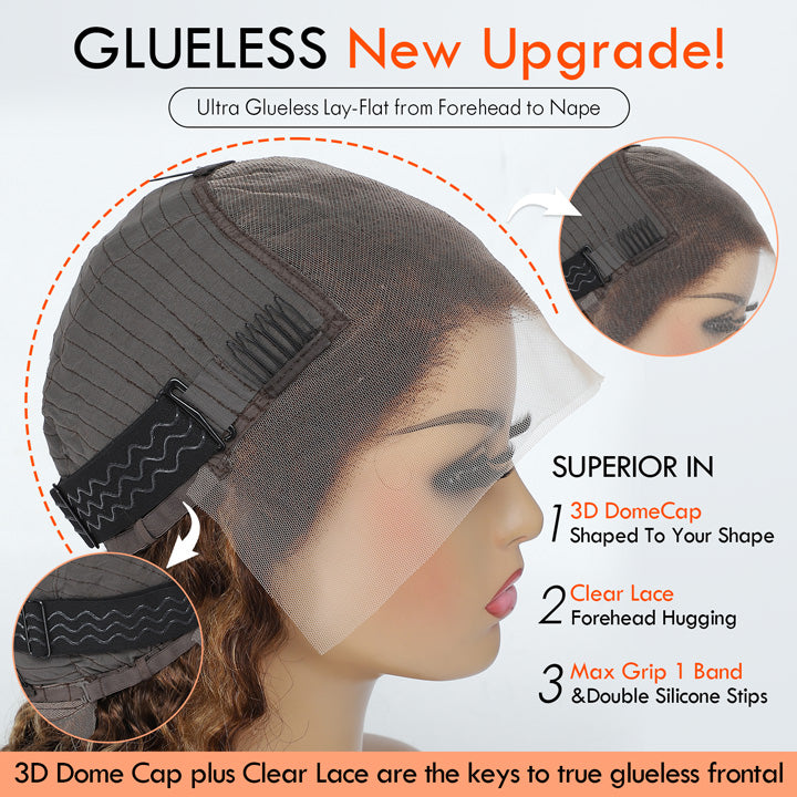 Cheveux longs bouclés 13*4 HD dentelle frontale perruque épais cheveux bouclés sans colle perruques-Amanda cheveux